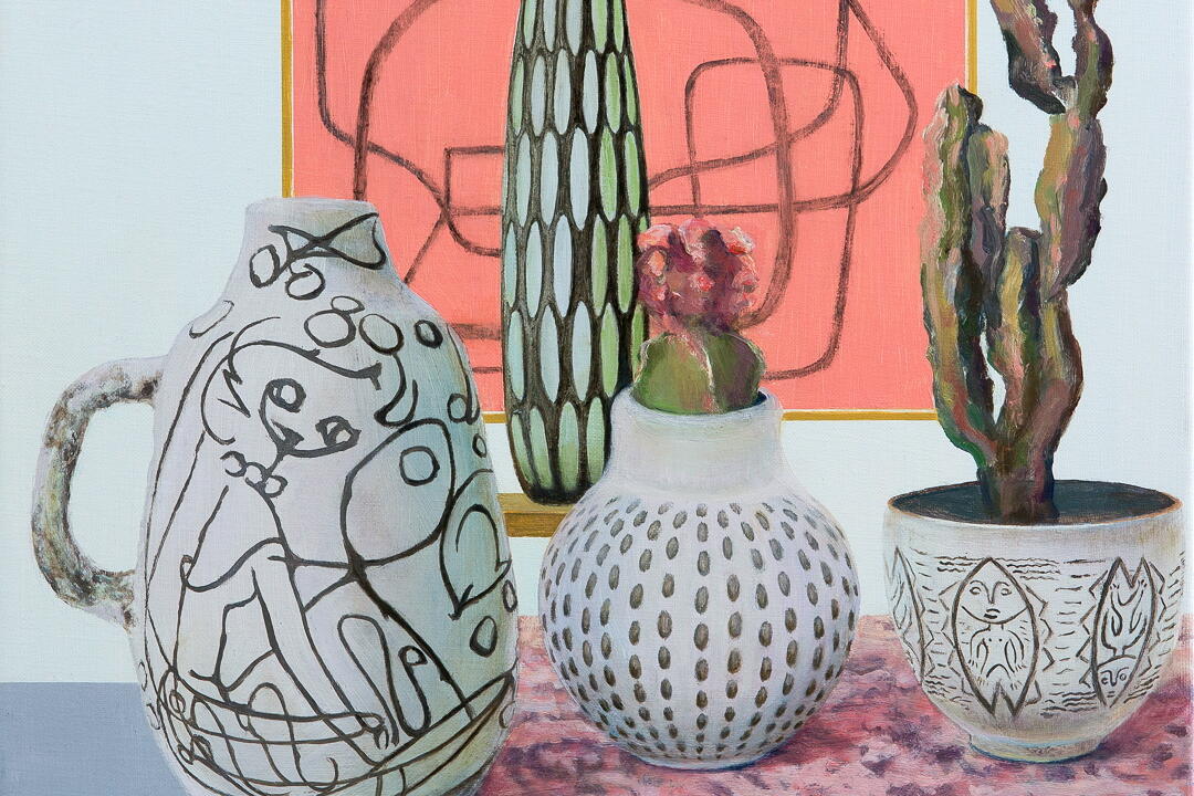 Double Still Life with Cacti by Toni Walker