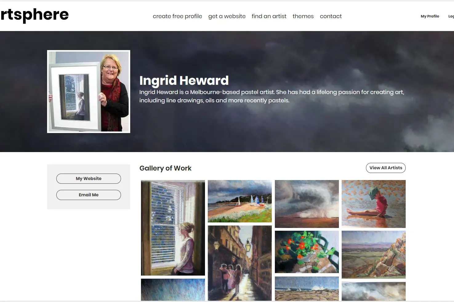 Profile page for Ingrid Heward