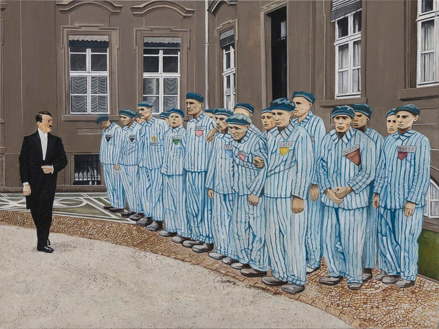Pasquale Pacelli-Greeting to Inmates-Acrylic on Canvas-80x60cm-2017