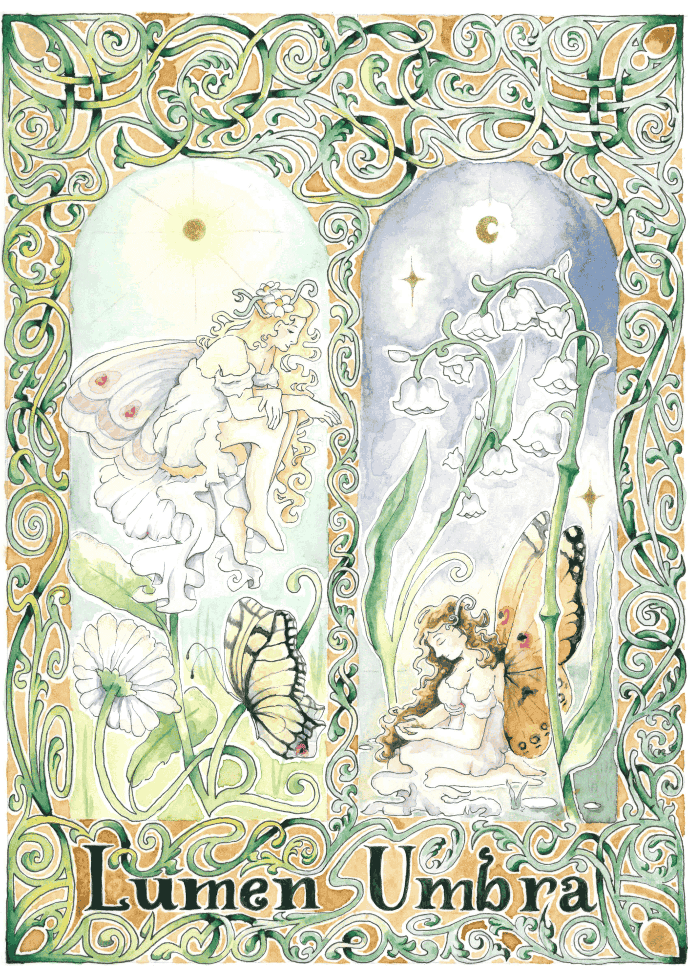 Fairies of Light & Shade Print - Sized