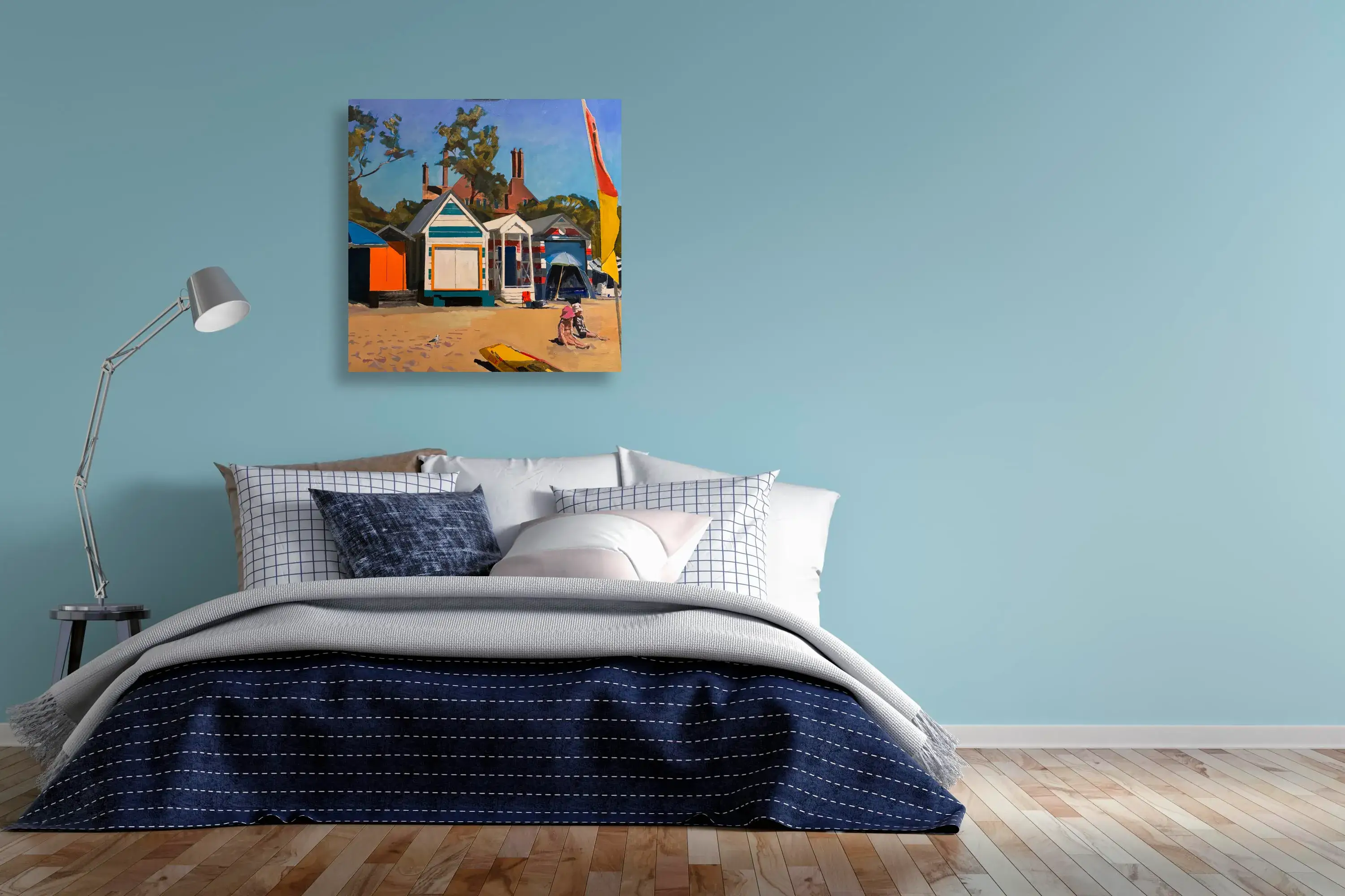 Lifes a beach on Bedroom blue.webp