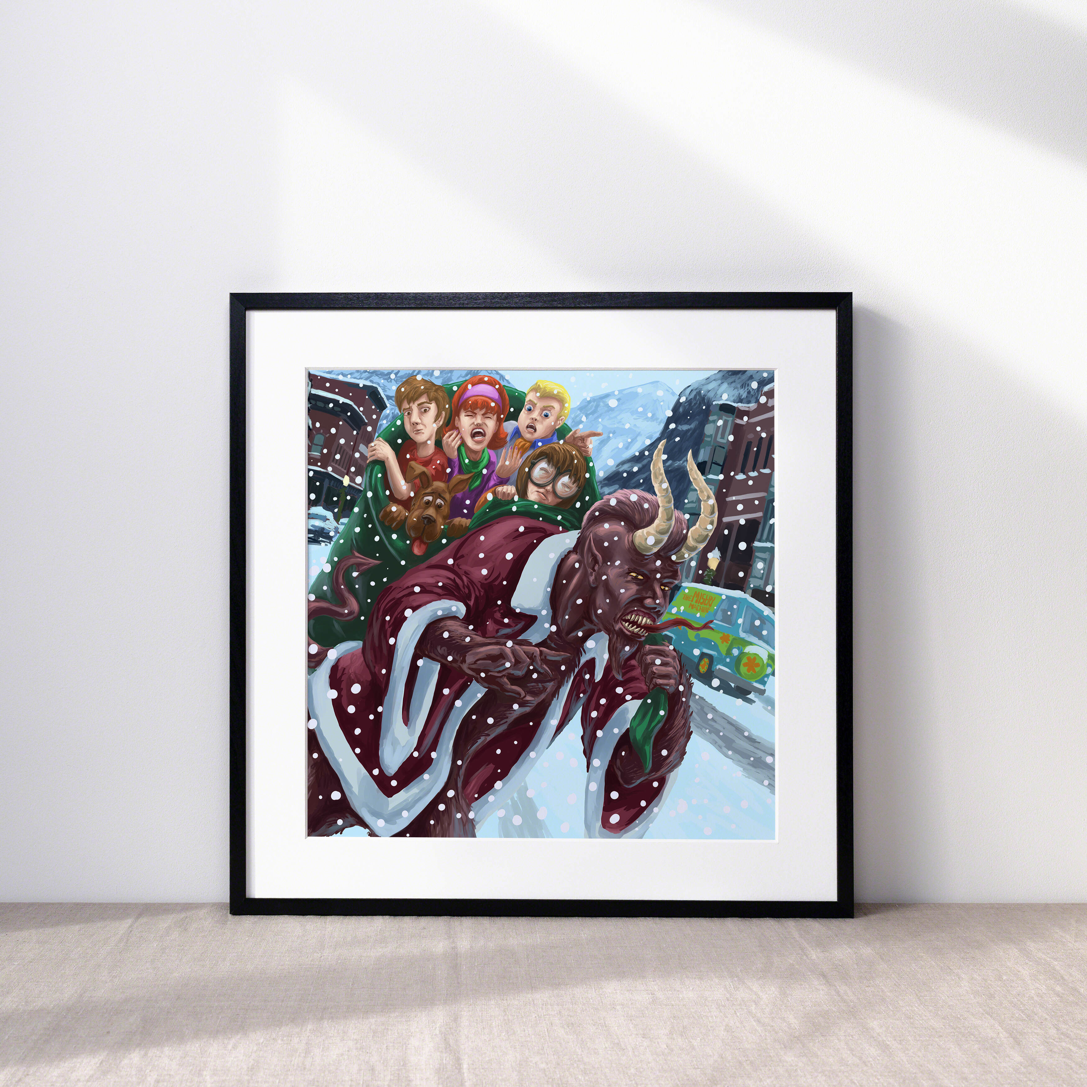 Krampus meets a Pup Named Scooby Doo in a Frame