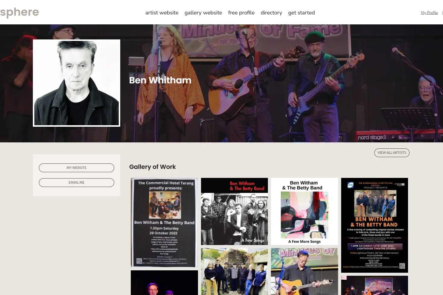 Profile Page for Ben Whitham