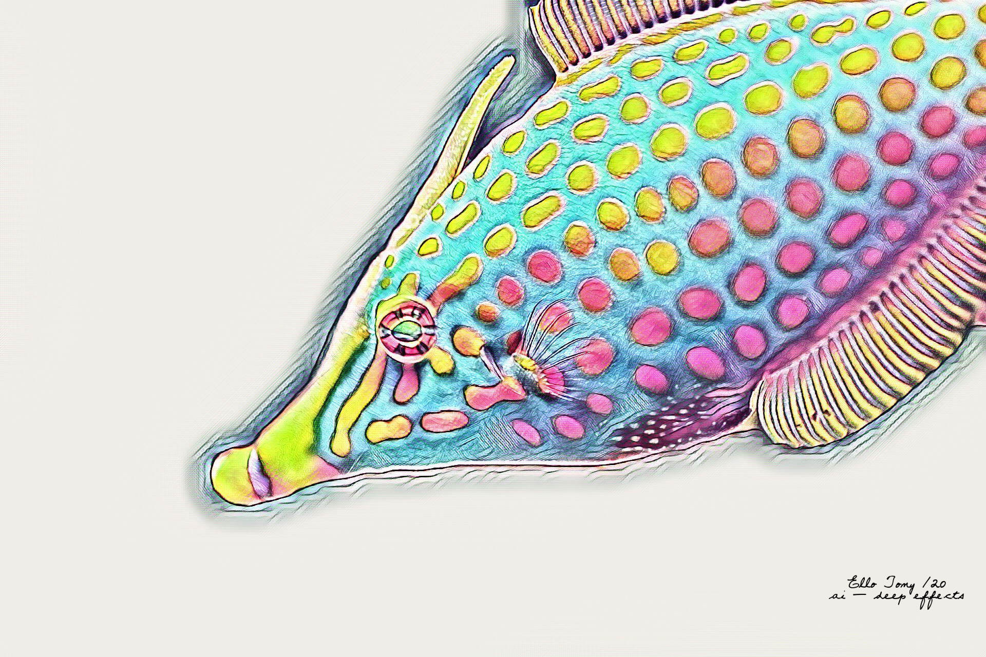 Selective colours of happiness in a fish