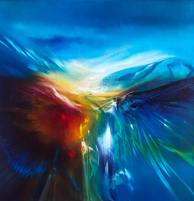 Vjekoslav Nemesh ALOHA 2021 oil on canvas 50 x 50 cm