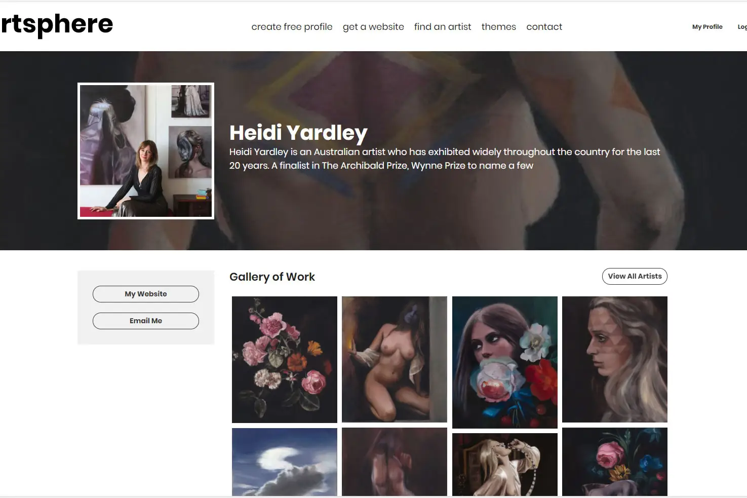 Profile page for Heidi Yardley