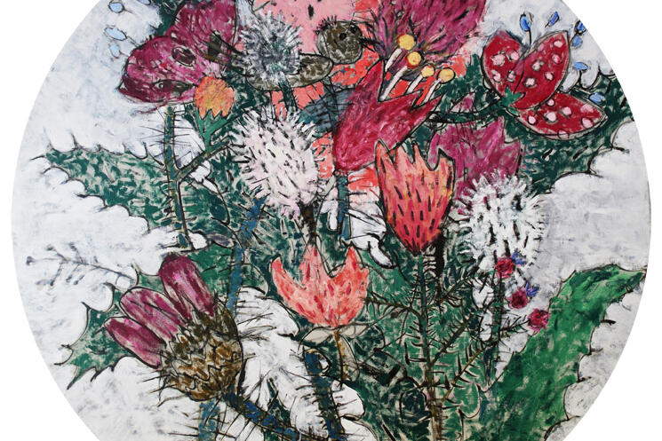 Glib Franco-Wildflowers-Oil on Canvas-120x120cm-2018-USD2000