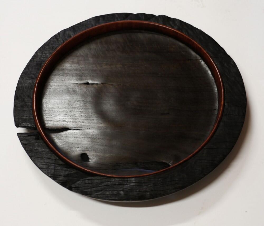 Ancient redgum platter #2 top by Malcolm Bird