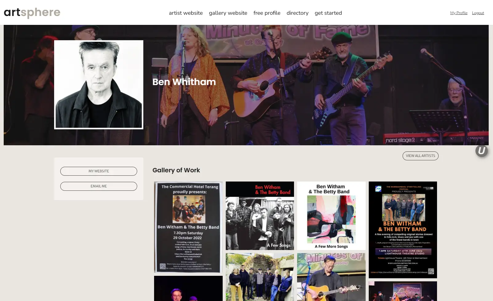 Profile Page for Ben Whitham
