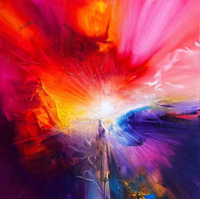Vjekoslav Nemesh SHINY BEACON 2022 oil on canvas 50 X 50 cm