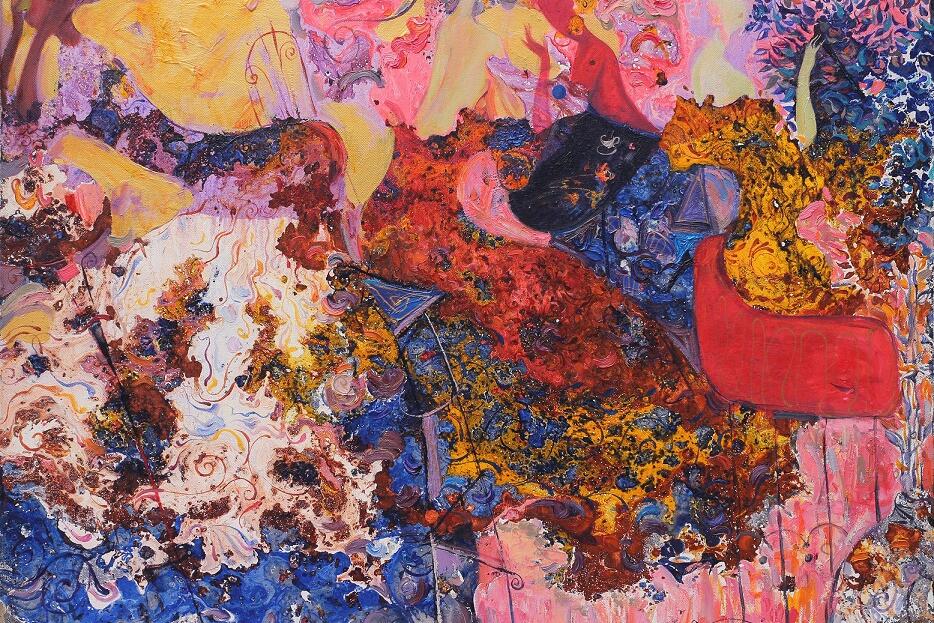 1-ROMAN NOGIN-BEVY-Oil Painting on Canvas-100x80cm-2019-USD4000
