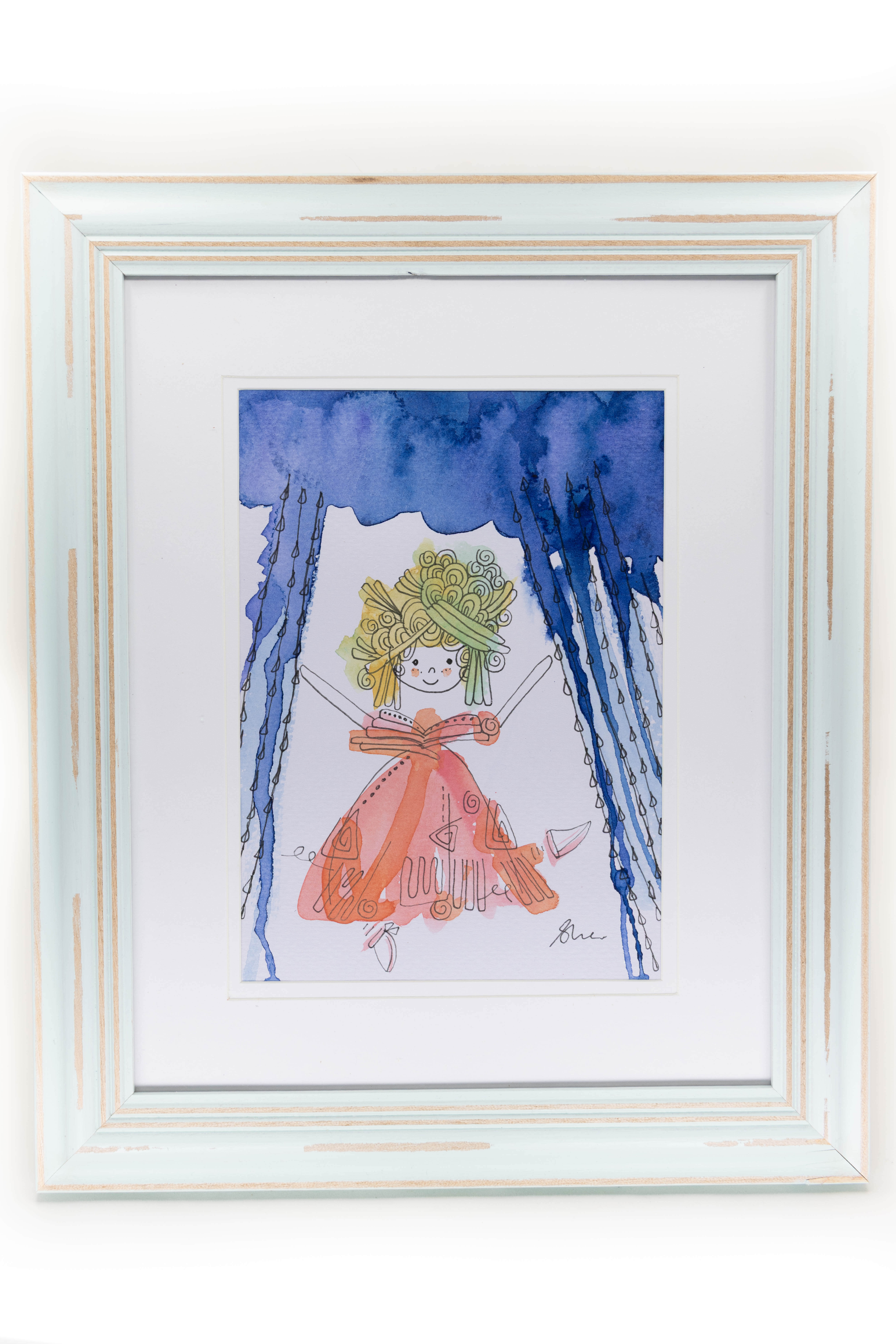 Don't_rain_on_my_parade_Sherree_Halliwell_Watercolour_31x26cm_$40