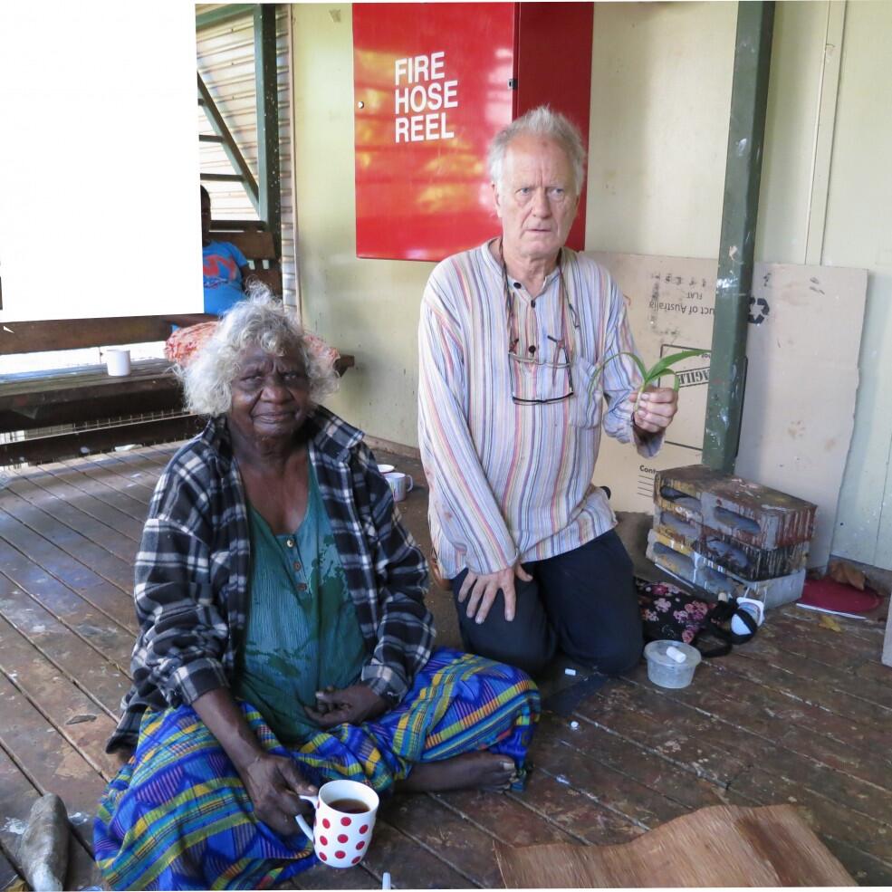 Mulkun Wirrpanda and John Wolseley at Yirrkala by John Wolseley