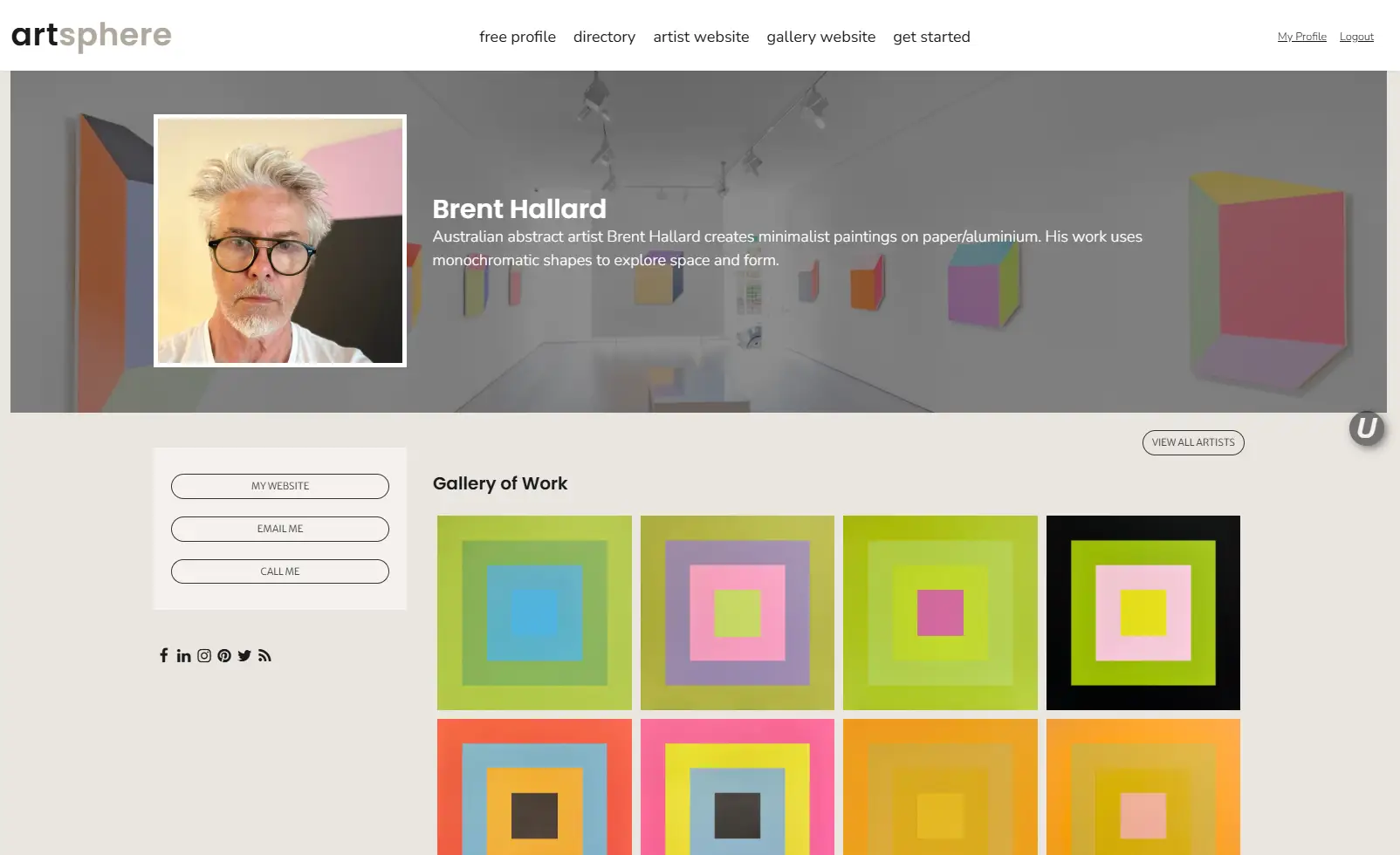Profile Page for Brent Hallard