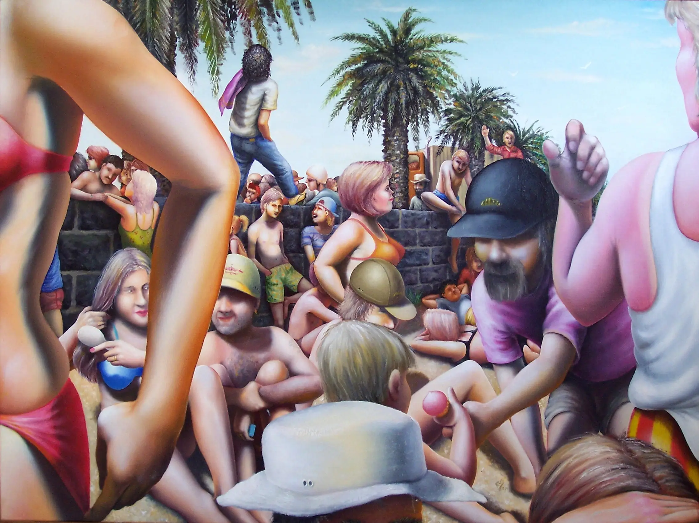 2.  Come On In, St.Kilda Beach - 116cm x 86cmcm - Oil on Stretched Canvas