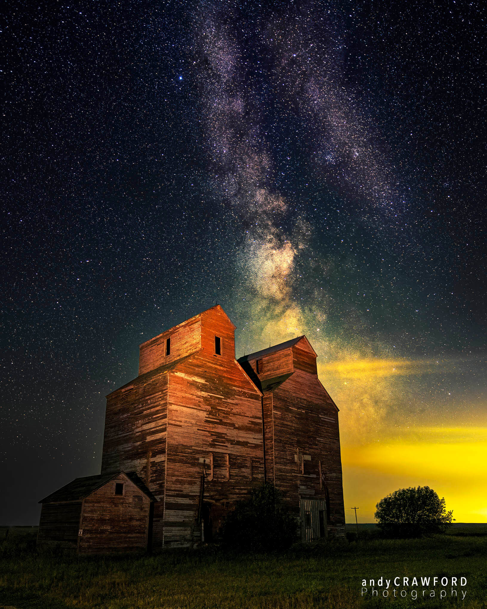 Andy Crawford Photography-Milky Way Over Grain Elevator-logo