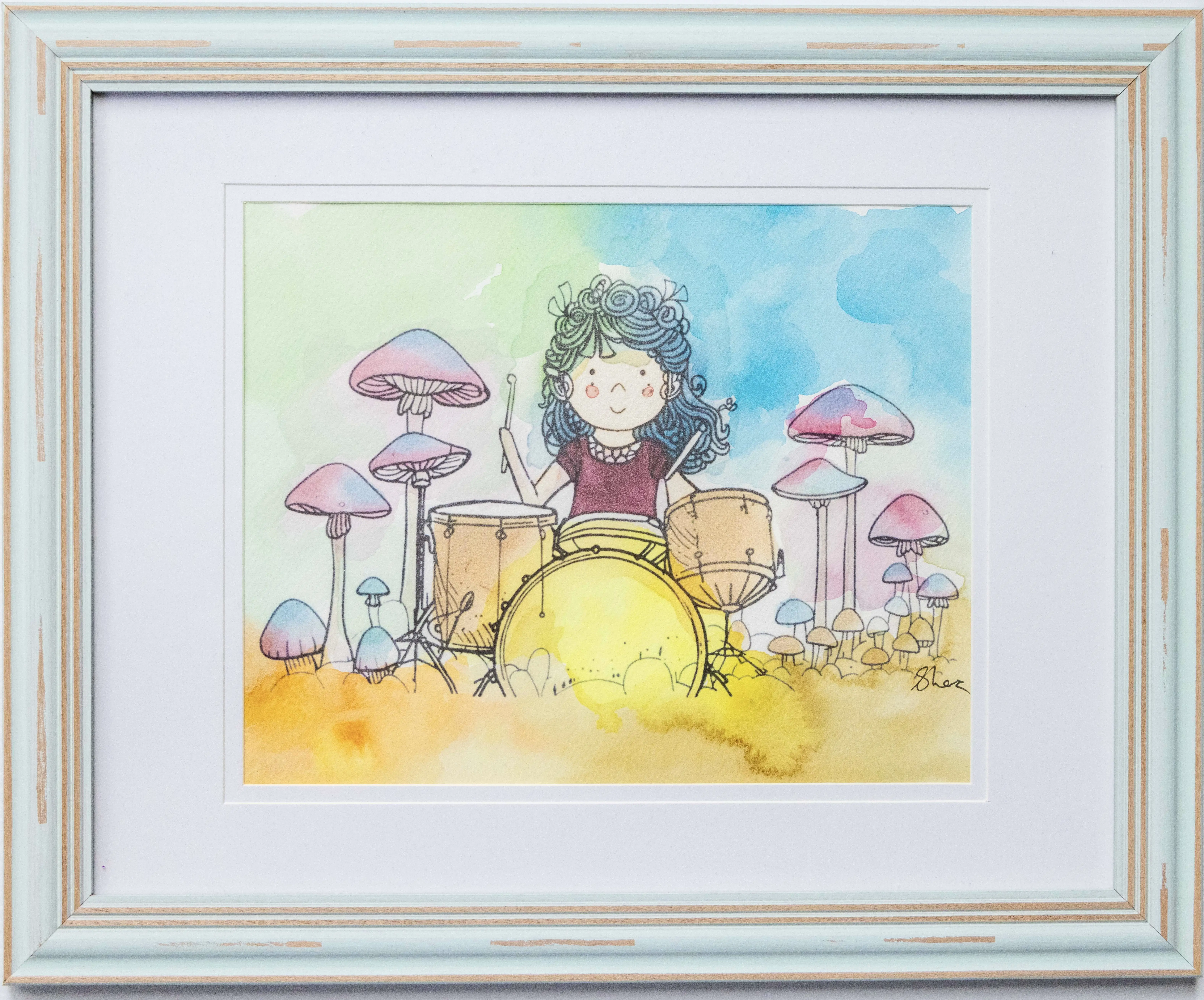 Fungi_music_Watercolour_Ink_42x33cm_$55