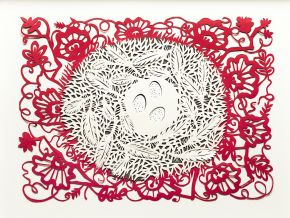 Nest Eggs with Feathers. Birdsong from Inside the Egg Series by Roma McLaughlin