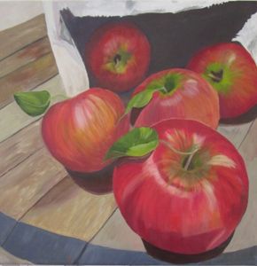 Red delicious in a bag  by Shona Jones