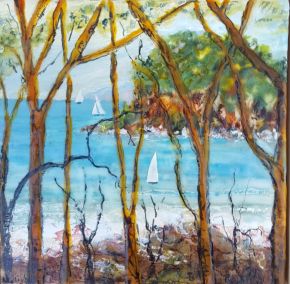 Sails on Broken Bay NSW by Marijke Gilchrist