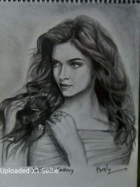 deepika pencil sketch