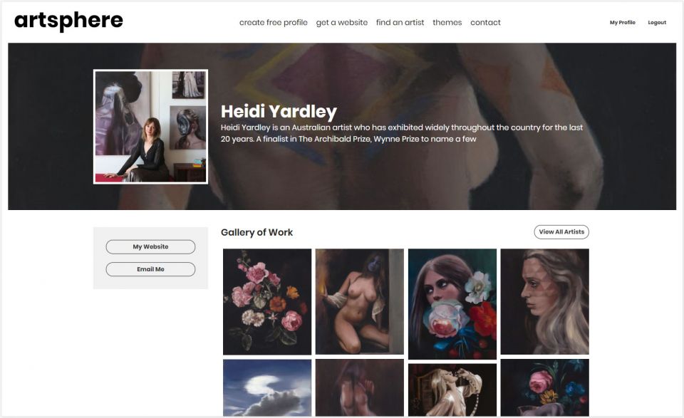 Profile page for Heidi Yardley