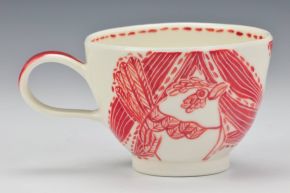 'Superb fairy wren' Porcelain teacup by Adriana Christianson