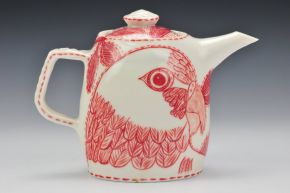 Porcelain 'Lorikeet' Teapot (image credit Charlie Cummings Gallery ) by Adriana Christianson