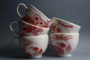 Porcelain Teacups by Adriana Christianson