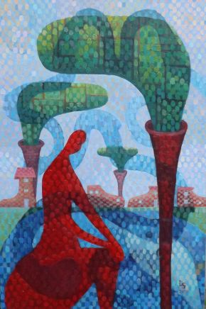 Luana Stebule-The Keeper Of Lost Dreams-Oil on canvas-2019-51x76cm-USD5999