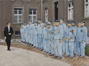 Pasquale Pacelli-Greeting to Inmates-Acrylic on Canvas-80x60cm-2017