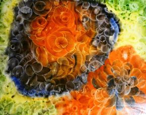 Tatyana Amantis-Flower mandala-Acrylic on Board-70x60cm-2019-USD895