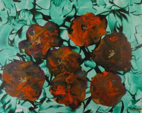 Tatyana Amantis-Flower display-Acrylic on Board-50x40cm-2020-USD800