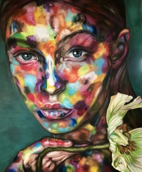Valentina Andrees-Eva in Colors-Oil on Canvas-100x120cm-2019-USD5000
