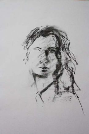 Self in Charcoal, Shelley Hall