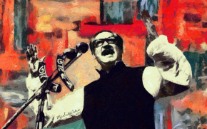 Sheikh Mujibur Rahman -The Legend of Bangladesh  by Artist Saidul Islam