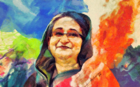 Sheikh Hasina - An ambassador of Peace by Artist Saidul Islam