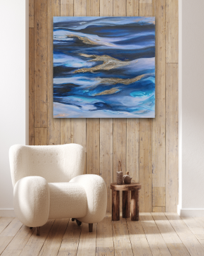 Call of the Sea in situ 2 - Modern Abstract Art - Larissa Nguyen