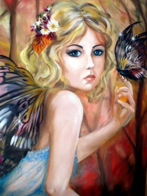 Fairy and Butterfly by Claire Spring