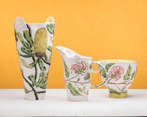 Banksia and grevillea vessels by Fiona Hiscock