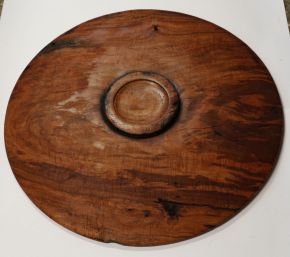 Unusual redgum platter #10 Back by Malcolm Bird