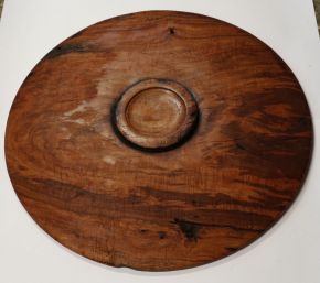 Unusual redgum platter #10 Back by Malcolm Bird