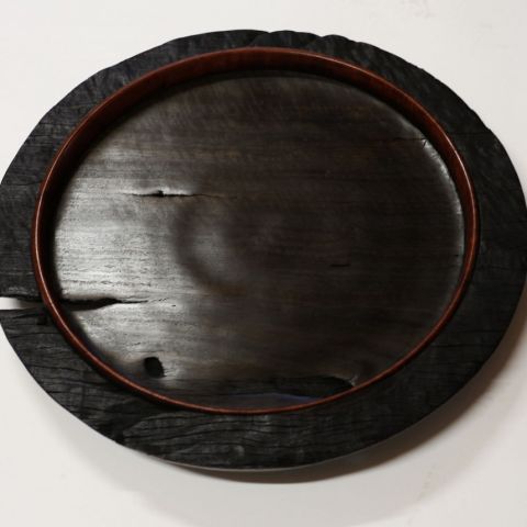 Ancient redgum platter #2 top by Malcolm Bird