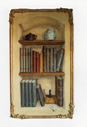 The old bookcase 1000 x 600  Oil on panel 127