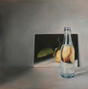 Bottle with lemons