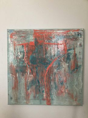 Red Flows Painting