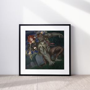 The Witch and The Zombie From Scoopy Doo In a Frame