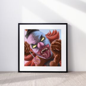 Ghost Clown From Scooby Doo in Frame