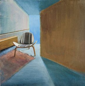 Study - Interior View with Wegner Chair by Toni Walker