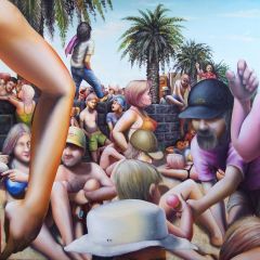 2.  Come On In, St.Kilda Beach - 116cm x 86cmcm - Oil on Stretched Canvas